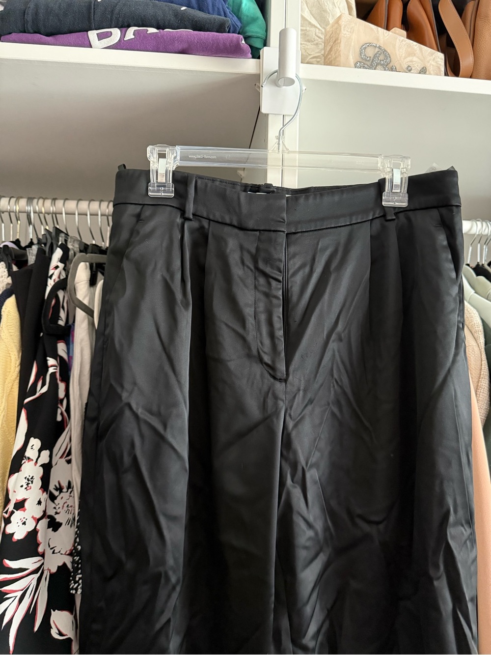 Abercrombie and Fitch Black Wide-Leg Women's Pants - Picture 3 of 5